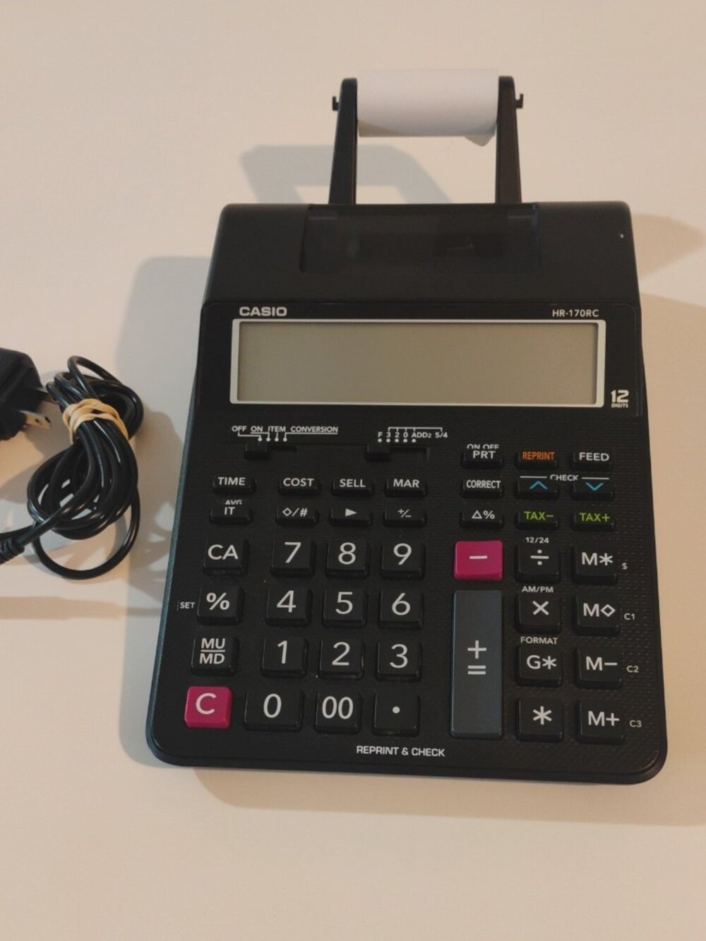 Casio HR-170RC Printing Calculator - Black - Picture 6 of 14